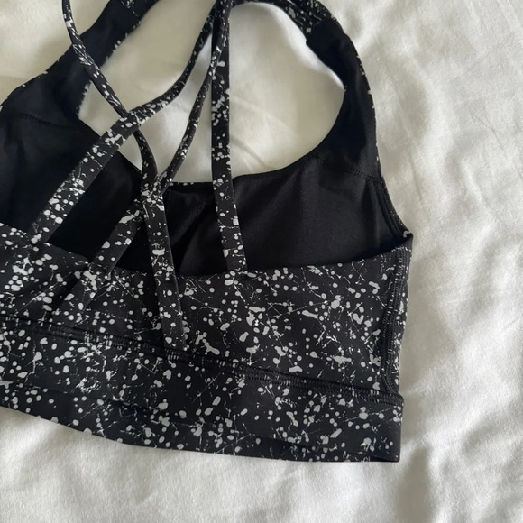 ๐๐ค Lululemon Energy Reflective Long Line Bra Crinkle Dust Alpine White Multi - Picture 7 of 11